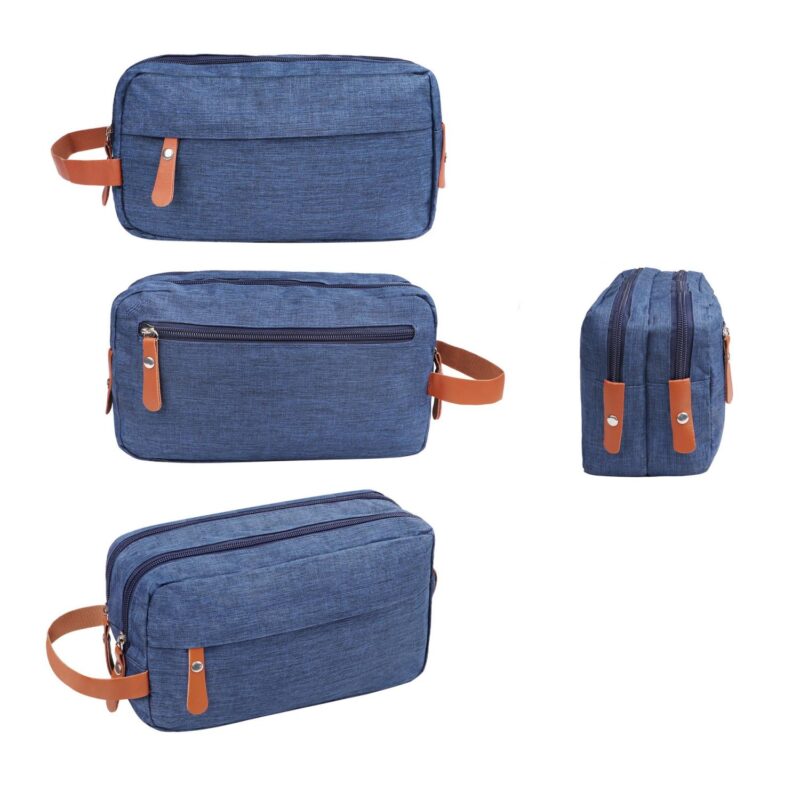 Custom Oxford Travel Toiletry Bag Portable Makeup W/ Handle - 2