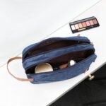 Custom Oxford Travel Toiletry Bag Portable Makeup W/ Handle - 4