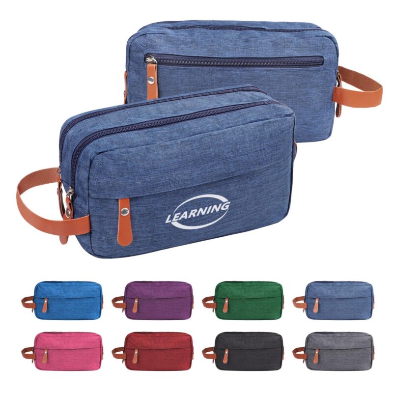 Custom Oxford Travel Toiletry Bag Portable Makeup W/ Handle