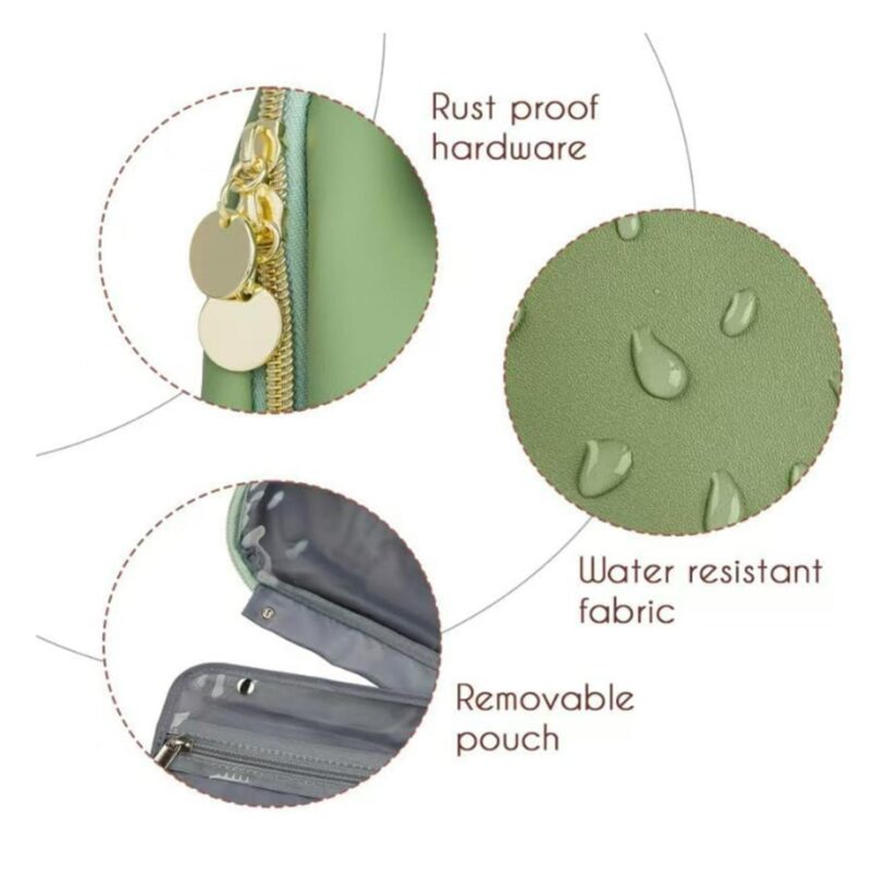 Custom PU Hanging Travel Toiletry Bag - 6