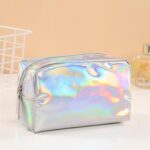 Custom PU Holographic Makeup Bag Waterproof Cosmetic Pouch