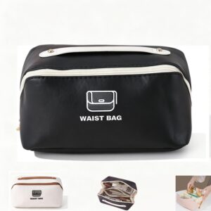 Custom PU Leather Makeup Case Waterproof Travel Toiletry Bag