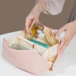 Custom PU Leather Makeup Case Waterproof Travel Toiletry Bag - 5