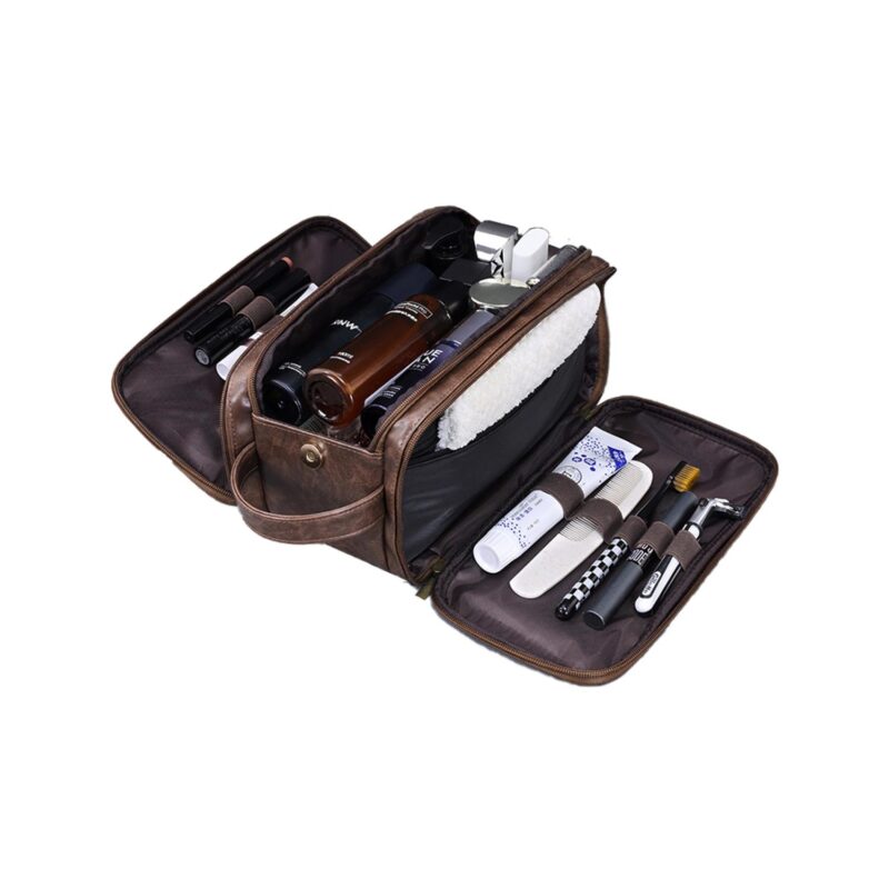 Custom PU Leather Toiletry Bag - 4