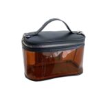 Custom PU Leather Transparent Makeup Toiletry Bag - 1