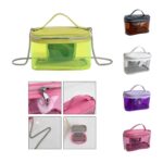 Custom PU Leather Transparent Makeup Toiletry Bag