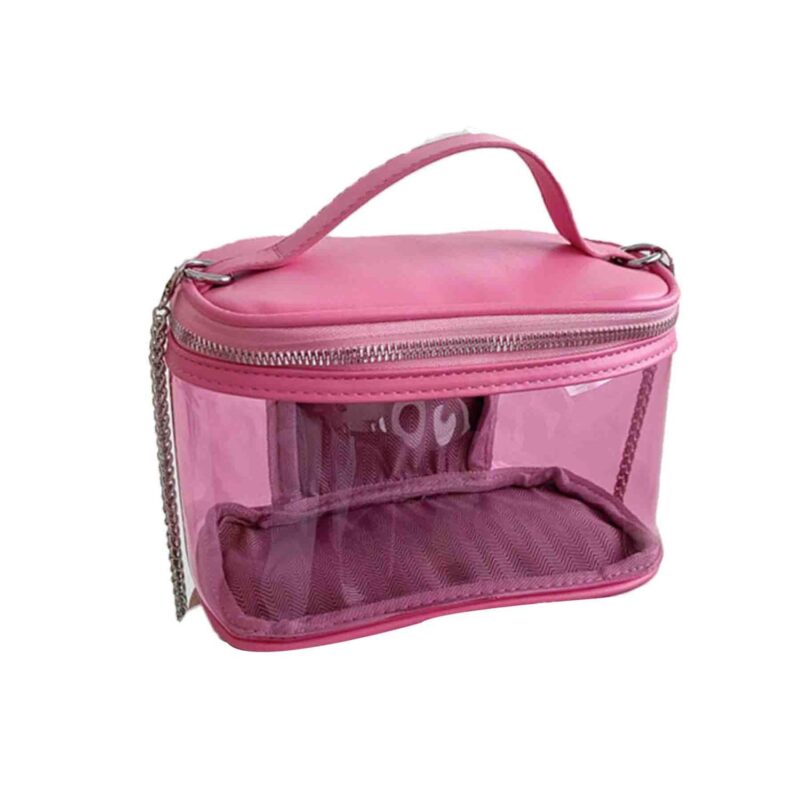 Custom PU Leather Transparent Makeup Toiletry Bag - 3