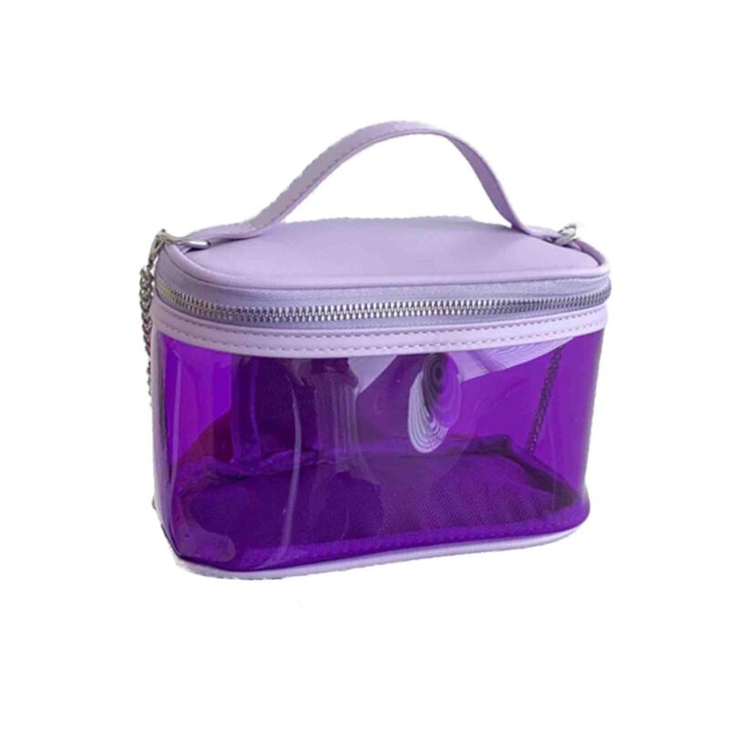 Custom PU Leather Transparent Makeup Toiletry Bag - 4