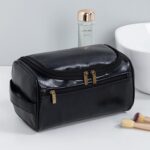 Custom PU Leather Travel Toiletry Bag With Hook - 4