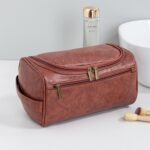 Custom PU Leather Travel Toiletry Bag With Hook - 6