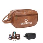 Custom PU Leather Travel Toiletry Dopp Kit