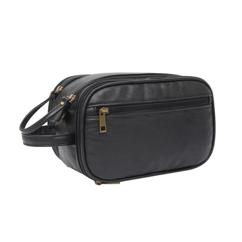 Custom PU Leather Travel Toiletry Dopp Kit - 3
