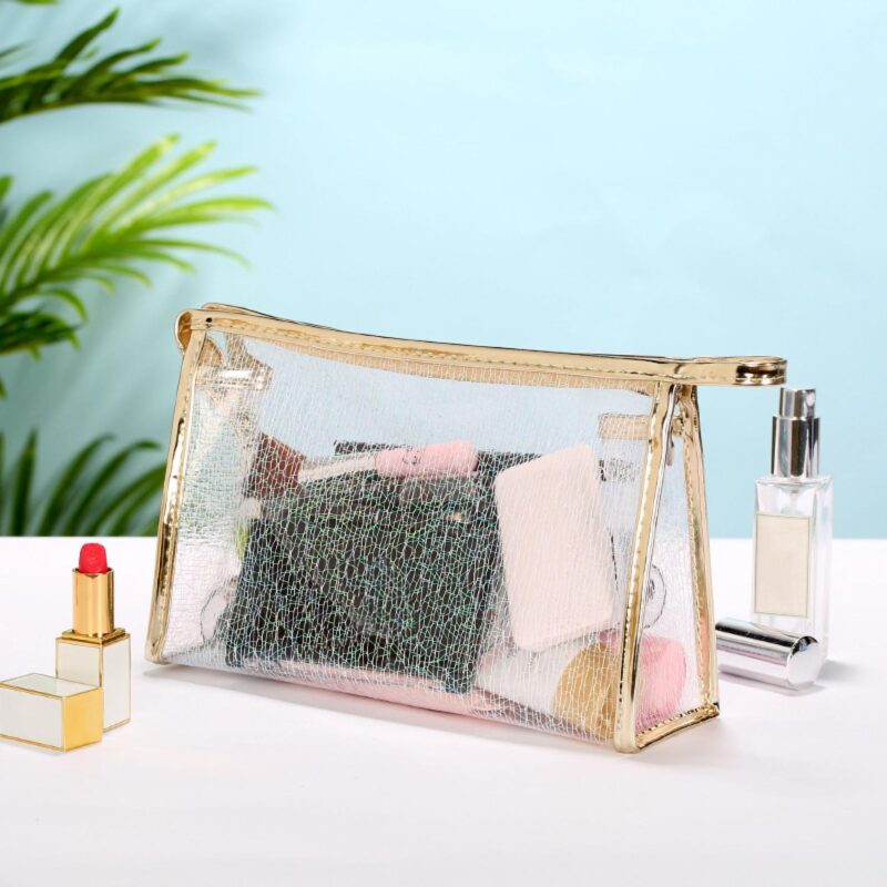 Custom PU Waterproof Cosmetic Case Toiletry Bag - 1