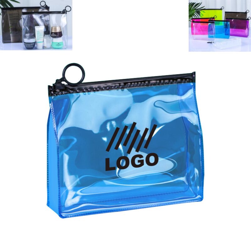 PVC-Clear-Self-Seal-Cosmetic-Travel-Toiletry-Bag-PGLVLG314 Custom PVC Clear Self Seal Cosmetic Travel Toiletry Bag