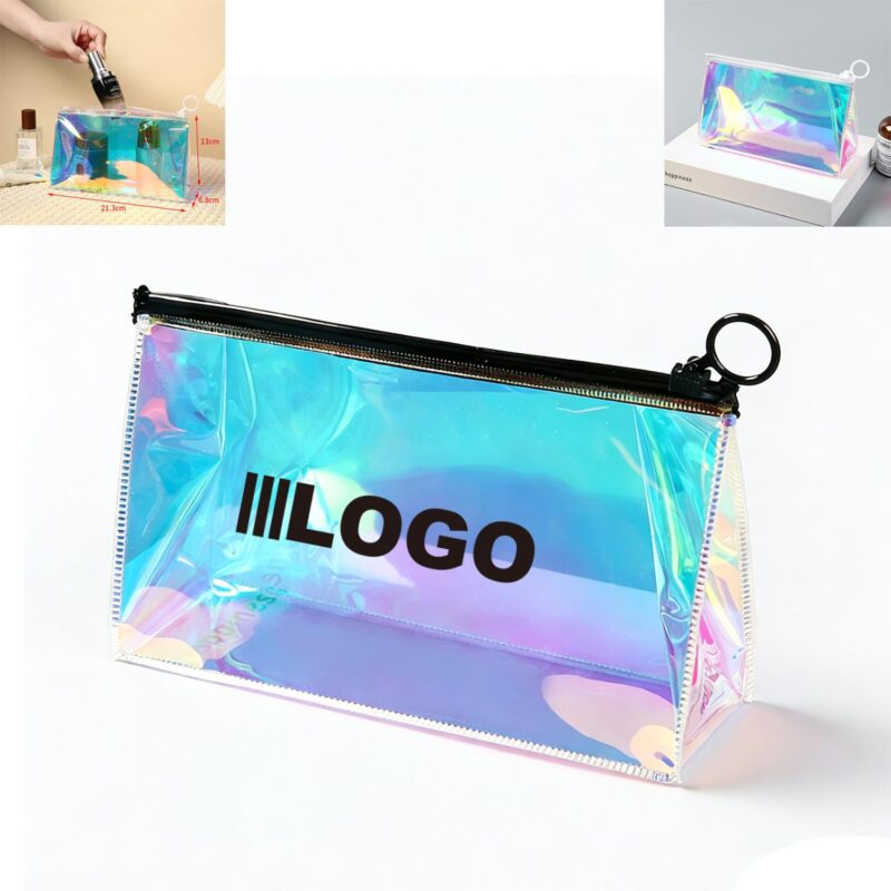 PVC-Clear-Self-Seal-Cosmetic-Travel-Toiletry-Bag-PGLVLG315 Custom PVC Clear Self Seal Cosmetic Travel Toiletry Bag