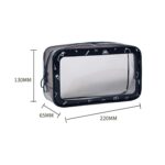 Custom PVC Double Zippered Toiletry Bag Makeup Bag Handle Bag - 1
