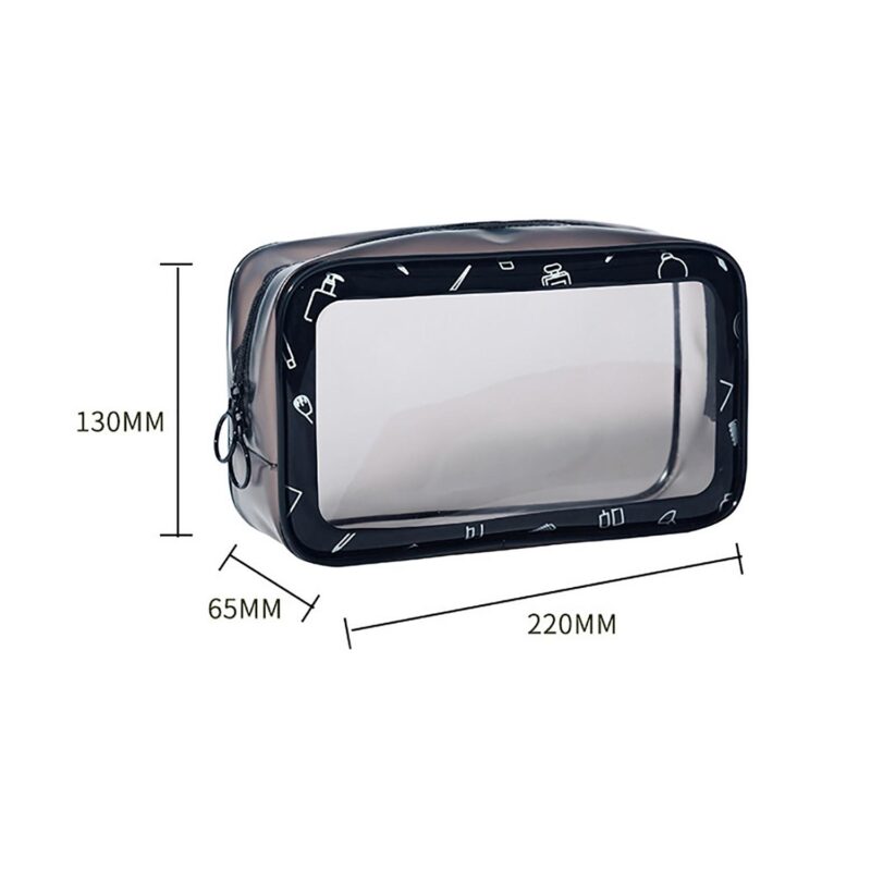 Custom PVC Double Zippered Toiletry Bag Makeup Bag Handle Bag - 1