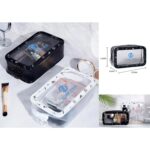 Custom PVC Double Zippered Toiletry Bag Makeup Bag Handle Bag