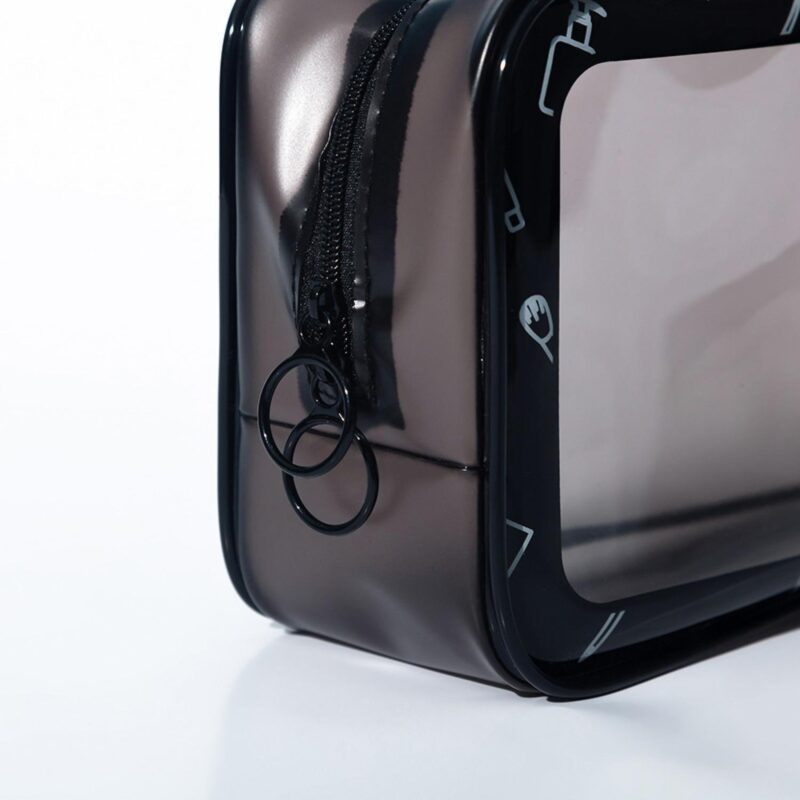 Custom PVC Double Zippered Toiletry Bag Makeup Bag Handle Bag - 6