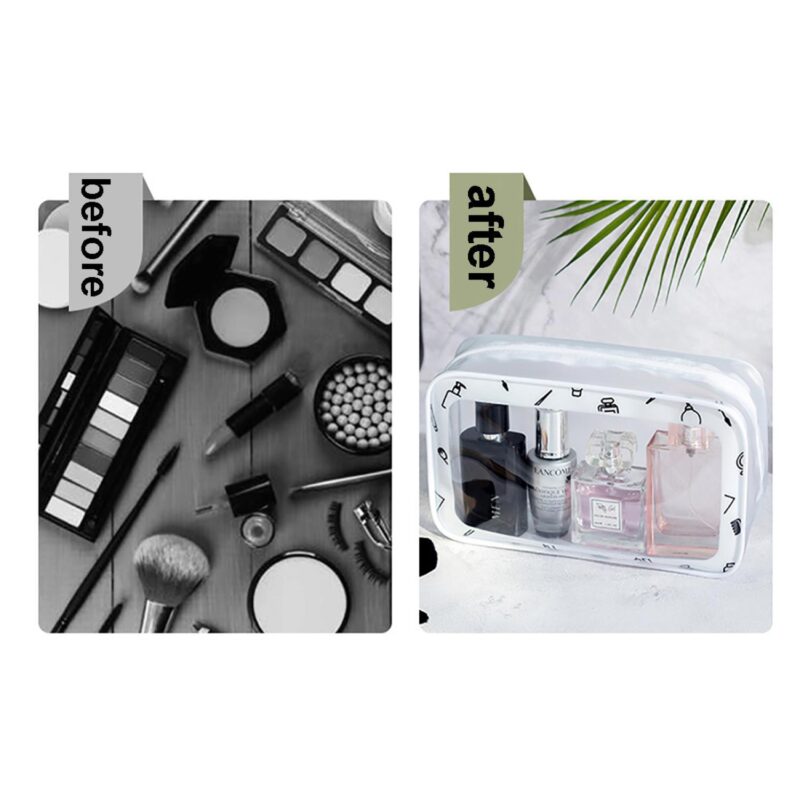 Custom PVC Double Zippered Toiletry Bag Makeup Bag Handle Bag - 8
