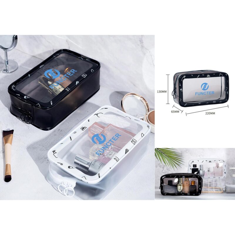 PVC-Double-Zippered-Toiletry-Bag-Makeup-Bag-Handle-Bag-EP11594 Custom PVC Double Zippered Toiletry Bag Makeup Bag Handle Bag