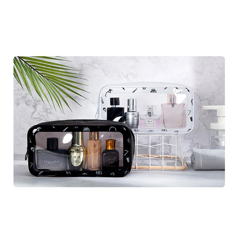 Custom PVC Double Zippered Toiletry Bag Makeup Bag Handle Bag - 9