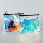 Custom PVC Translucent Frosted Zipper Toiletry Bag - 1