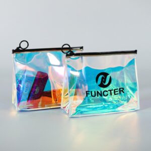 Custom PVC Translucent Frosted Zipper Toiletry Bag