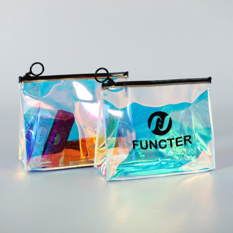 Custom PVC Translucent Frosted Zipper Toiletry Bag