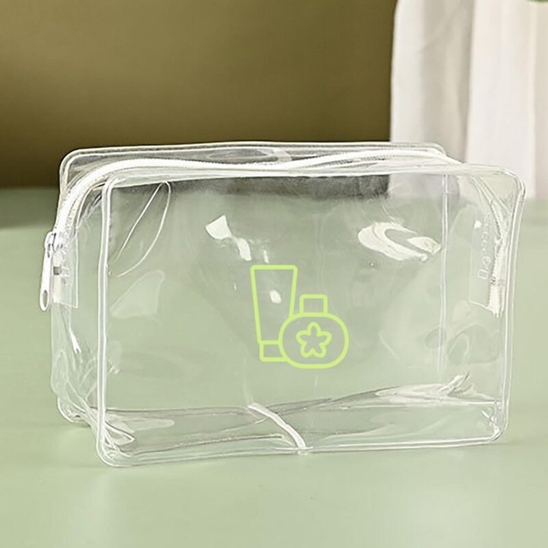 Custom PVC Transparent Toiletry Bag Cosmetic Makeup Organizer Waterproof Travel Storage Pouch - 2