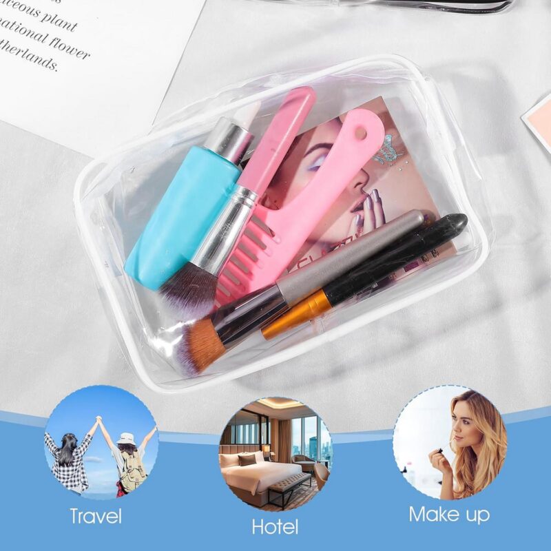 Custom PVC Transparent Toiletry Bag Cosmetic Makeup Organizer Waterproof Travel Storage Pouch - 6