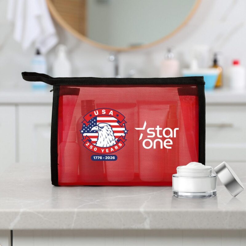 Custom Patriotic Mesh Toiletry Bag - 6