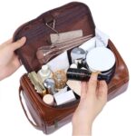 Custom Personalized Leather Toiletry Bag - 5