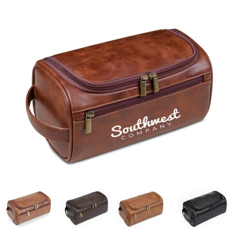 Custom Personalized Leather Toiletry Bag