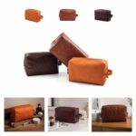 Custom Personalized Vegan Leather Dopp Kit Travel Toiletry Bag - 1