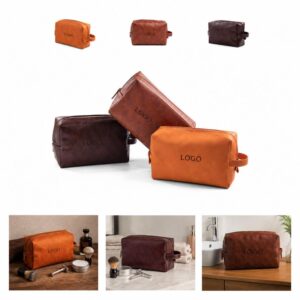 Custom Personalized Vegan Leather Dopp Kit Travel Toiletry Bag