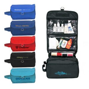 Custom Poly Backing Hanging Toiletry Bag