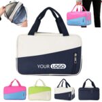 Custom Polyester Color Block Travel Toiletry Bag