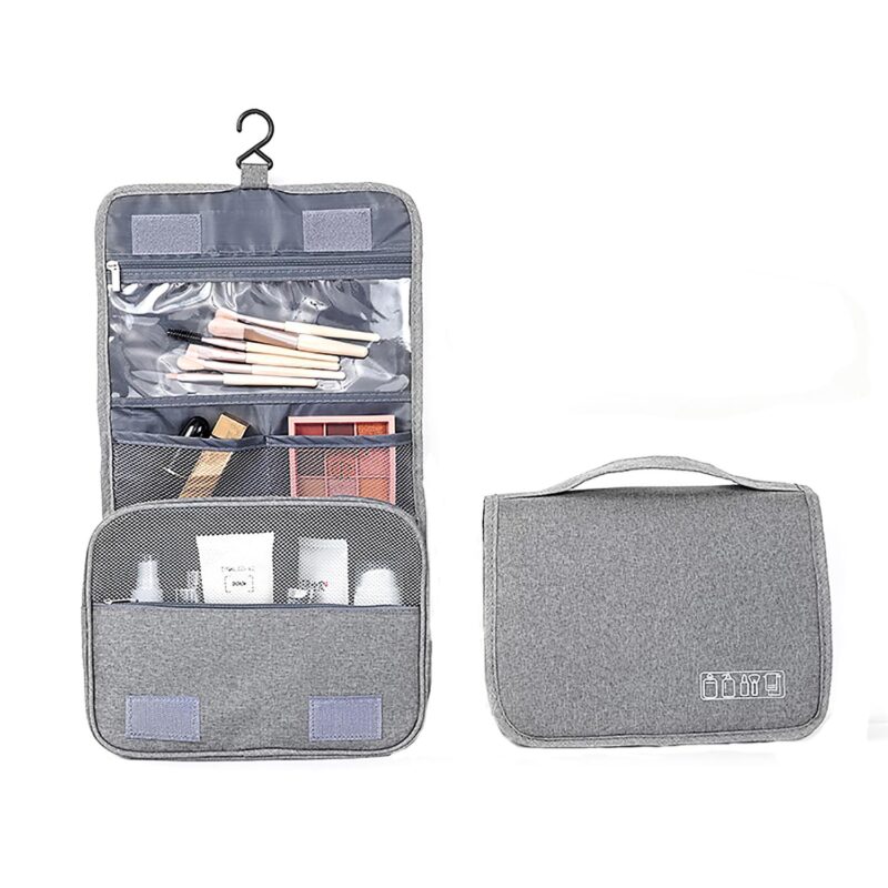 Custom Polyester Fabric Travel Hanging Toiletry Bag - 2