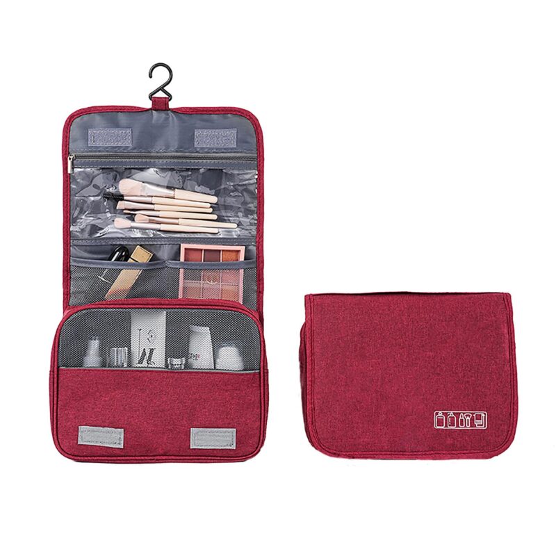 Custom Polyester Fabric Travel Hanging Toiletry Bag - 6