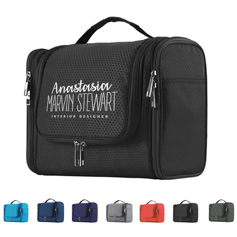 Custom Polyester Hanging Travel Toiletry Bag
