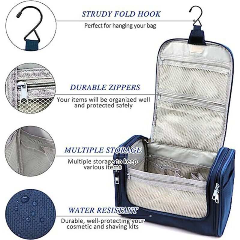 Custom Polyester Hanging Travel Toiletry Bag - 9