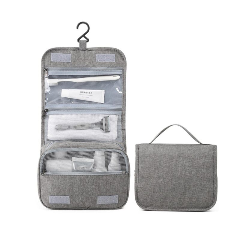 Custom Polyester Hook Waterproof Foldable Travel Toiletry Bag - 3
