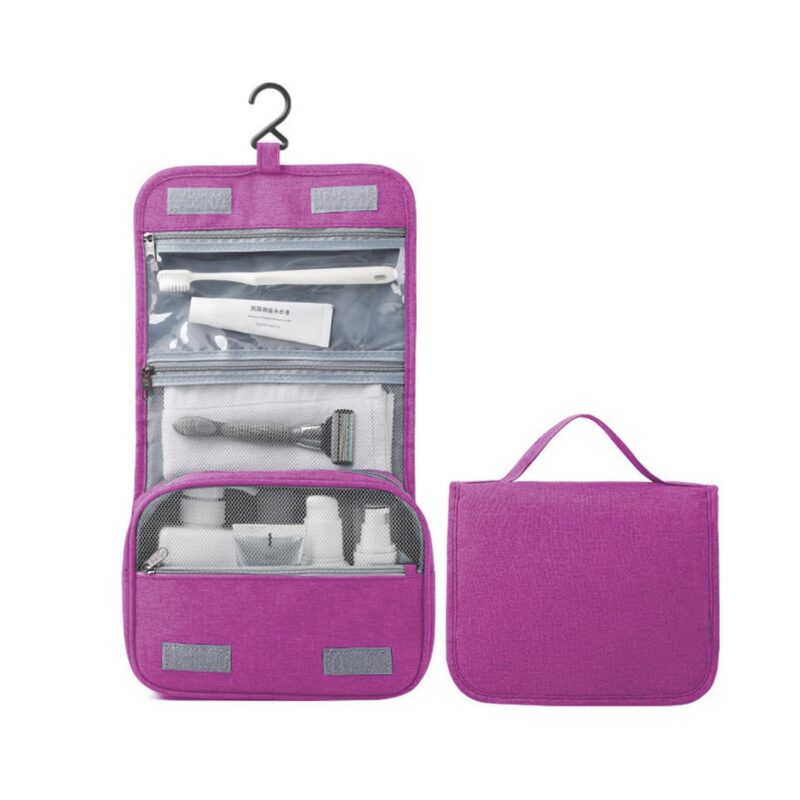 Custom Polyester Hook Waterproof Foldable Travel Toiletry Bag - 5