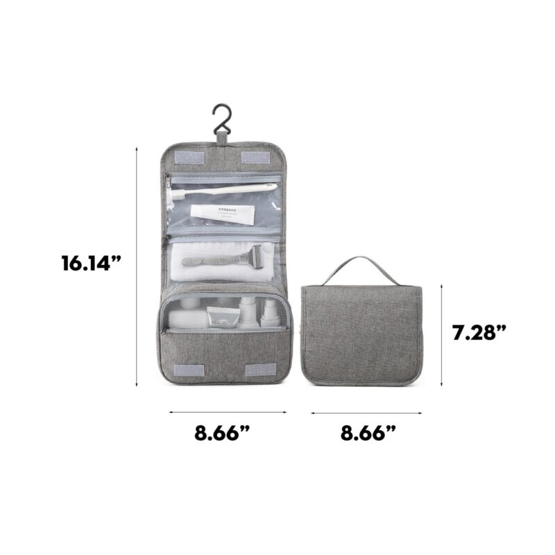 Custom Polyester Hook Waterproof Foldable Travel Toiletry Bag - 7