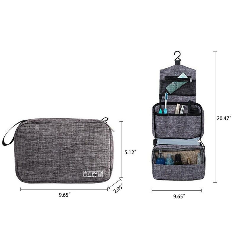 Custom Polyester Large Capacity Hanging Toiletry Bag - 9