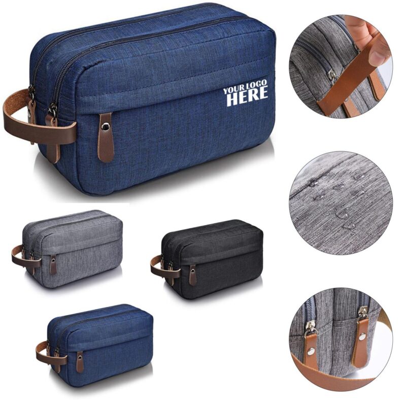 Custom Polyester Men Double Layer Toiletry Bag