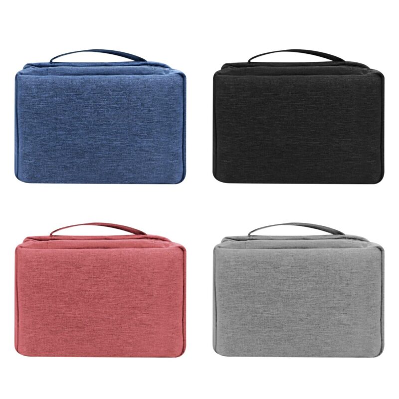 Custom Polyester Portable Travel Hanging Toiletry Bag W/ Zipper - 2
