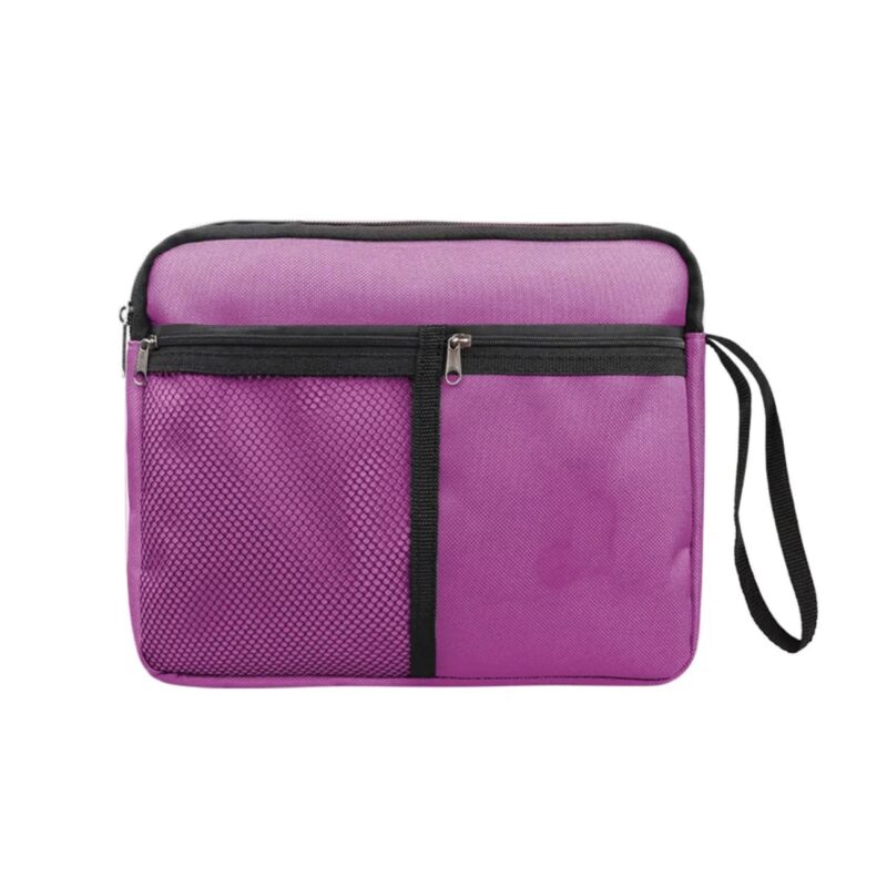 Custom Polyester Waterproof Travel Cosmetic Toiletry Bag W/ Handle - 3
