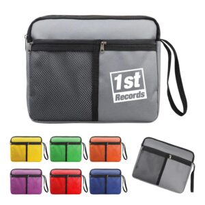 Custom Polyester Waterproof Travel Cosmetic Toiletry Bag W/ Handle